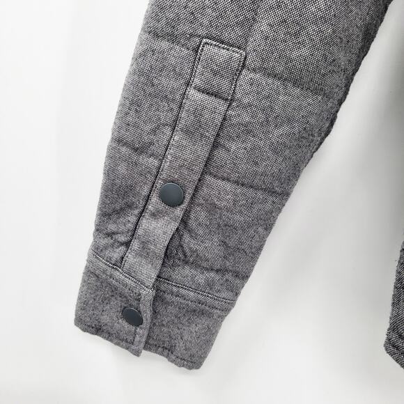 Bonobos Slim Fit Gray Quilted Shirt Jacket Shacket Long-sleeve Button-Up Men's S - Picture 4 of 8